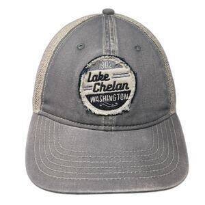 1902 Lake Chelan Washington Snapback Trucker Hat Gray One Size Authentic Ahead